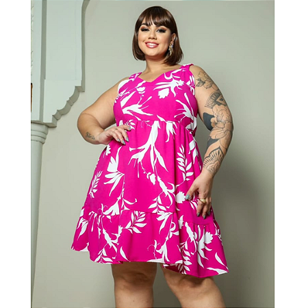 Vestido Alça Estampa