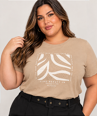 T-shirt Brilho Quadrado