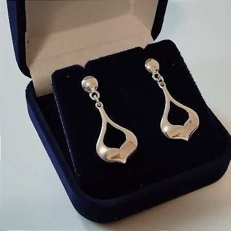 Brincos em Prata 925 - Gotas vazadas