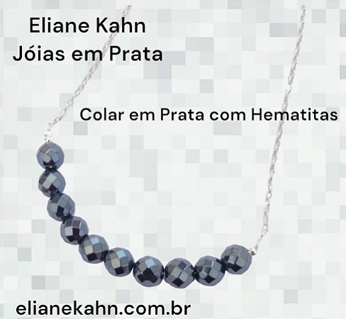 Colar em Prata 925 com Hematitas