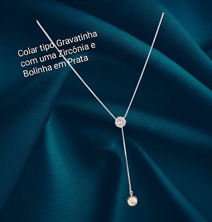 COLAR EM PRATA 925 TIPO GRAVATINHA