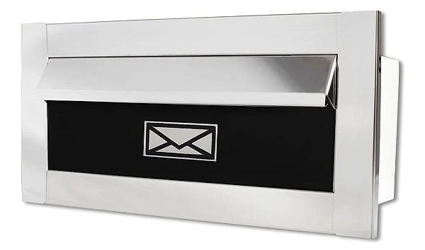 Caixa Correio Dual Inox Preto Carta