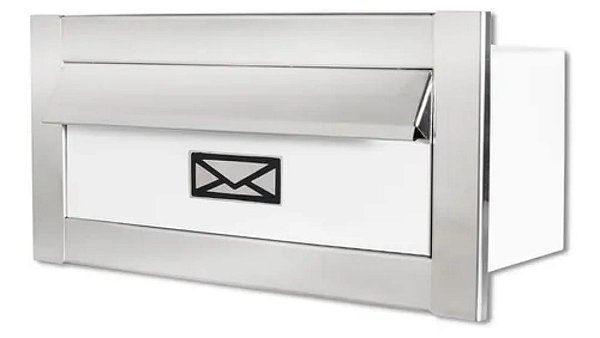Caixa Correio Dual Inox Branca Carta