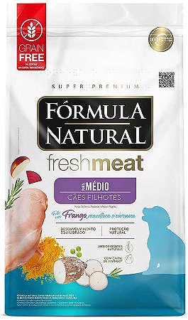 Fórmula Natural Fresh Meat Cães Filhotes Portes Médio e Grande