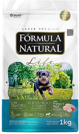 Fórmula Natural Super Premium Cães Filhotes Portes Médio e Grande