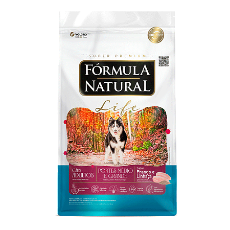 Fórmula Natural Super Premium Life Adultos Porte Médio e Grande