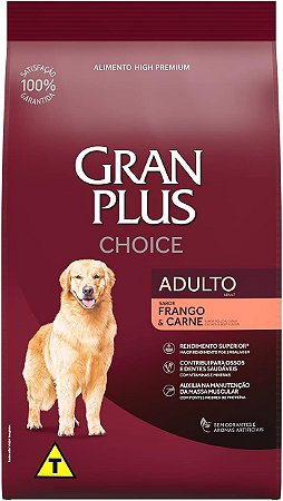 Granplus Choice Cães Adultos Sabor Carne e Frango