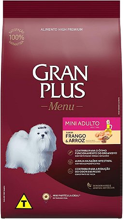 Granplus High Premium Menu Adultos Mini e Pequenos Frango e Arroz