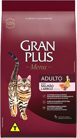 Granplus High Premium Menu Gato Adulto Salmão e Arroz