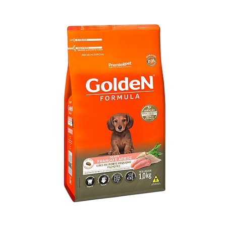 Golden Premium Especial Fórmula Filhotes Porte Pequeno Frango e Arroz