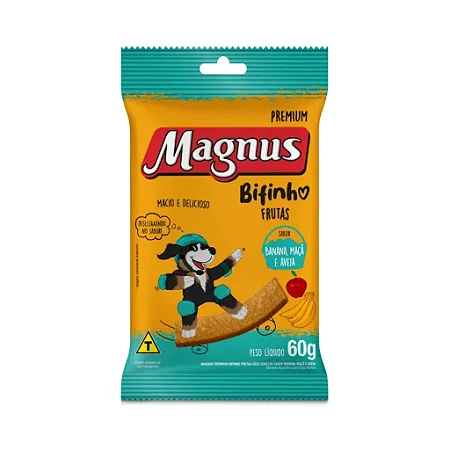 Bifinho Magnus Frutas Banana, Maçã e Aveia Cães Adultos 60g