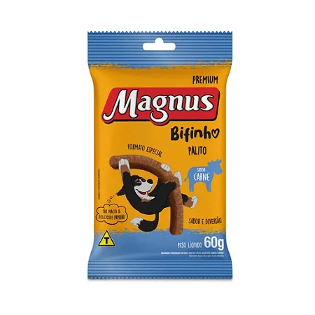 Bifinho Magnus Palito Sabor Carne Cães Adultos 60g