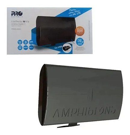 Antena Digital Amphibions Sinal Forte Alta Potencia 20db Lte
