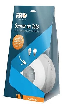 Sensor Presença Fotocelula Sobrepor Para Teto Proeletronic