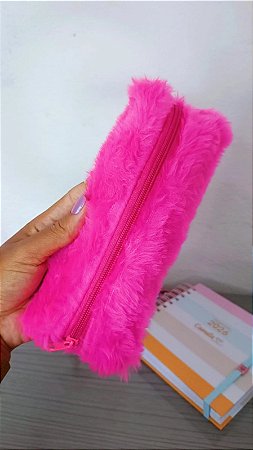 🧸 Estojo de Pelúcia Rosa 🧸