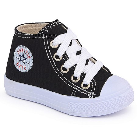 Bota Baby Infantil Preta Casual Colegial Botinho B242