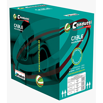 CABO MULTICAMERAS 4P (P/USO CFTV) PT CX0300M - 6104 - CONDUTTI