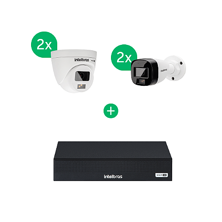 Kit 4 Canais Full Color Inteligente Multi HD