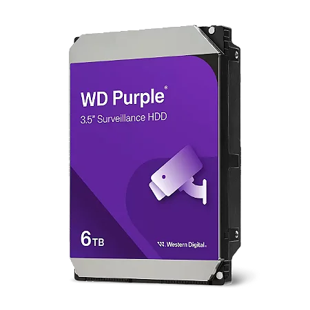 HDD WD PURPLE 6 TB PARA SEGURANCA / VIGILANCIA / DVR - WD64PURZ