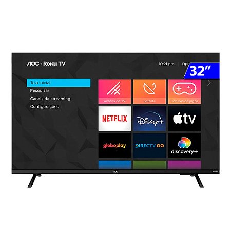 TV 32P AOC LED SMART ROKU WIFI HD HDMI