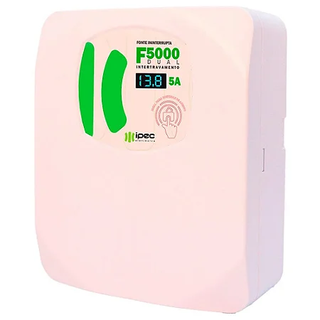 FONTE ININTERRUPTA F5000 DUAL INTERTRAVAMENTO 5A COM RECEPTOR A2563 IPEC