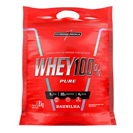 Whey Protein Concentrado - Whey 100% Pure Pouch ( 1,8Kg ) Integralmedica