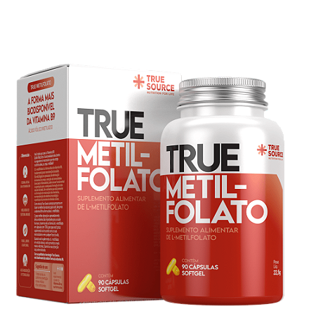 VITAMINAS E MINERAIS TRUE METILFOLATO 90 CAPSULAS - TRUE SOURCE