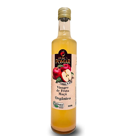 VINAGRE PURO POMAR MACA ORG.500ML ACIDEZ 4,2%
