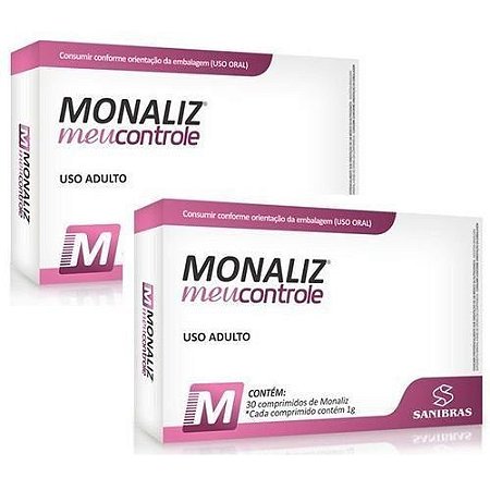 2x Monaliz Meu Controle (2x 30 comprimidos) - Sanibrás - Indaia Delta