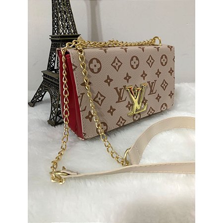 gold chain louis vuitton bolsa