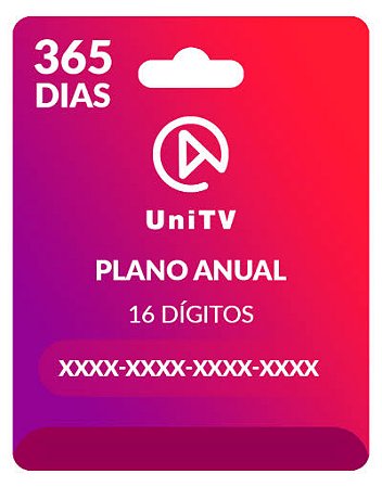 Unitv 365 dias - 1 ano envio imediato código de resgate