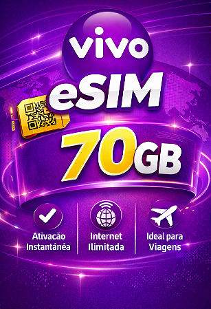 Esim Vivo 70GB de Internet