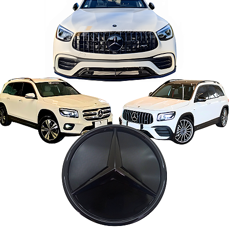 Símbolo Emblema Acrílico Black Preto Mercedes Glb 2020 À2022