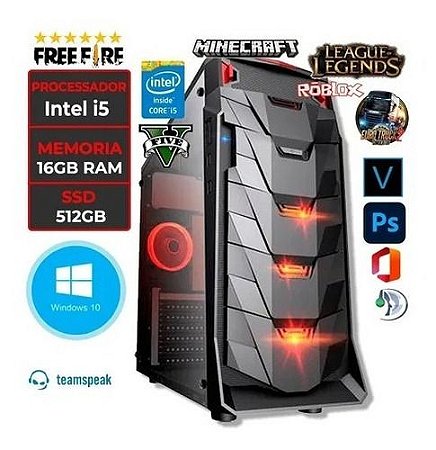 PC GAMER BARATO INTEL CORE I5 16GB SSD 512GB FONTE 650W PROM - Varejão  Informática - Rio de Janeiro