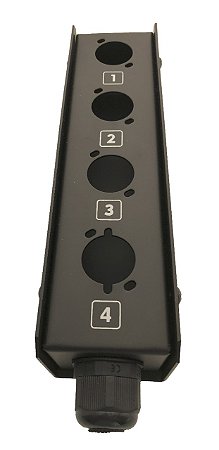 Caixa Multicanal 4 Vias com Prensa Cabo + Alça