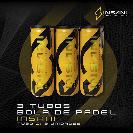 BOLA DE PADEL INSANI PRO - 3 TUBOS C/3 UNIDADES