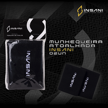 MUNHEQUEIRA INSANI ATOALHADA PRETA - 1 BLISTER C/2 UNIDADES
