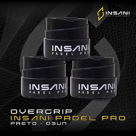 OVERGRIP INSANI PRETO - 3 UNIDADES