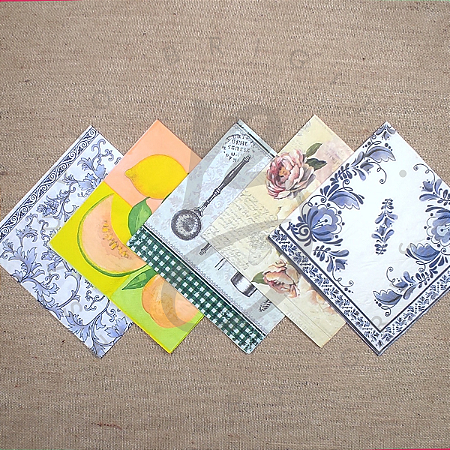 Guardanapos p/Découpage Diversos - Kit 8