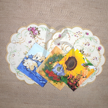 Guardanapos p/Découpage - Kit 12