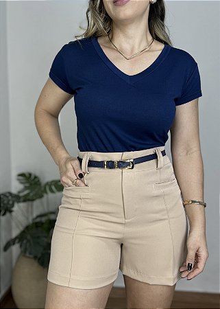 T-shirt Básica Decote V