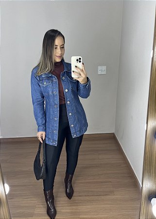 Maxi Jaqueta Jeans