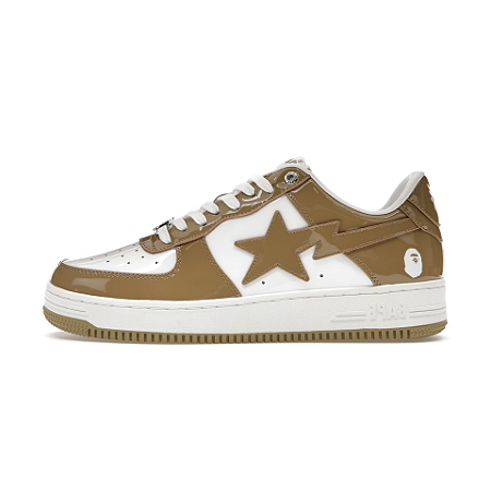 A Bathing Ape Bape Sta Patent Leather "Khaki"