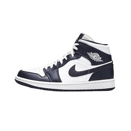 Nike Air Jordan 1 Mid "White Metallic Gold Obsidian"