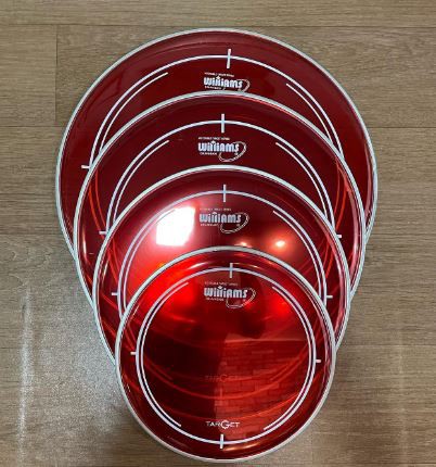 Kit de Peles Williams Target Red Vermelha Full (10'',12'',14'' e 16'')
