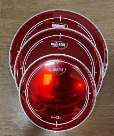 Kit de Peles Williams Target Red Vermelha Fusion (10'',12'',14'')