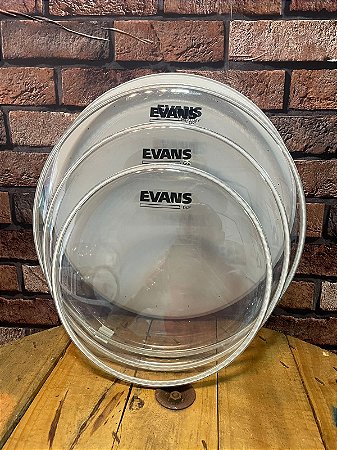 Kit de Peles Evans G2 Clear Fusion (10”, 12”, e 14”) + Pele Evans Genera HD Dry 14"