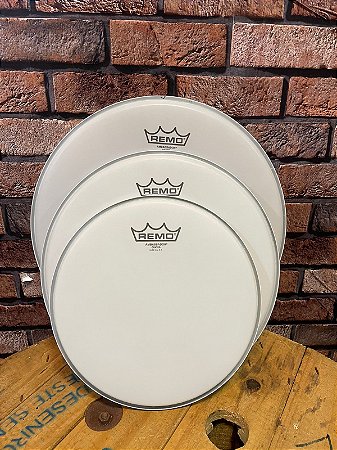 Kit de Pele Remo Ambassador Coated  Fusion (10”, 12” 14”)