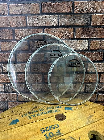 Kit de Peles Uno By Evans G2 Transparente Fusion (10", 12" e 14")