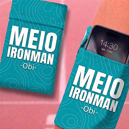 Obi Meio Ironman Suporte Para Celular Azul